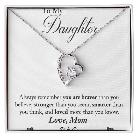 To My Daughter - Forever Love Necklace - Love Mom