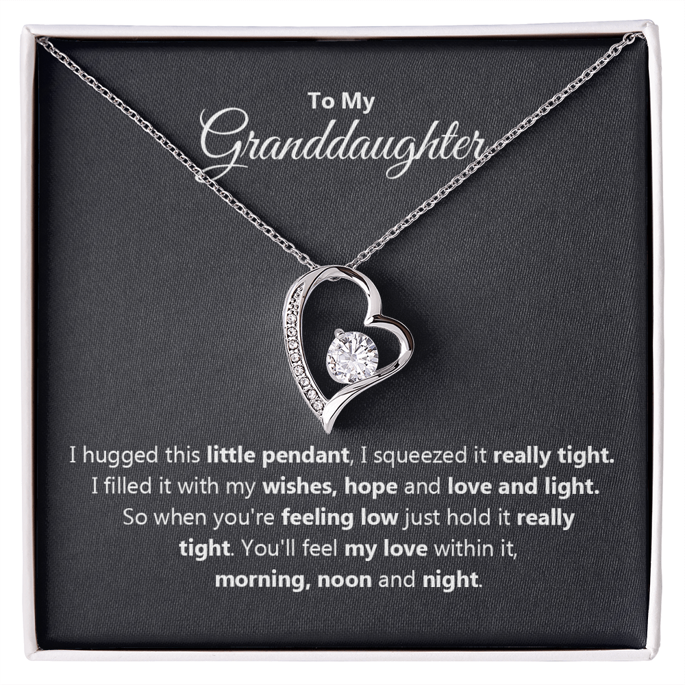 To My Granddaughter Forever Love Necklace