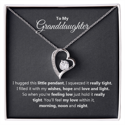 To My Granddaughter Forever Love Necklace