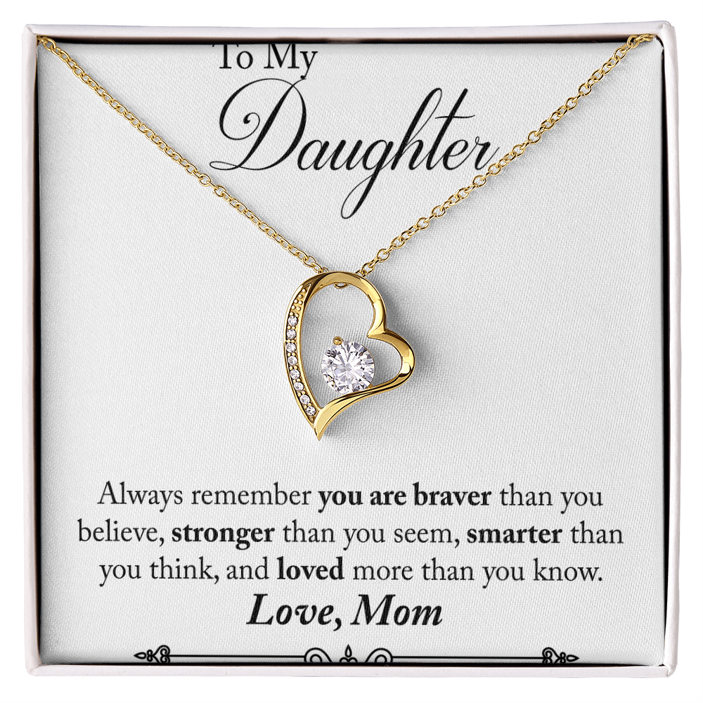 To My Daughter - Forever Love Necklace - Love Mom
