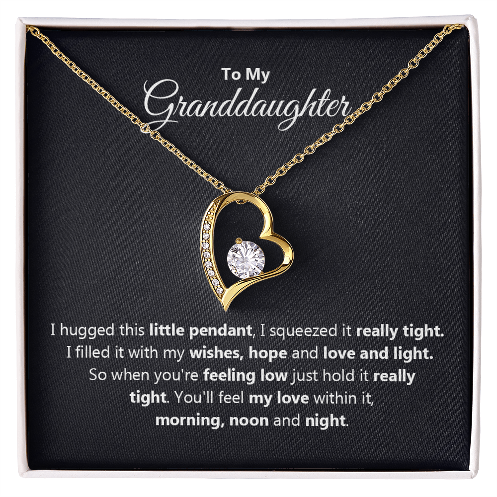 To My Granddaughter Forever Love Necklace