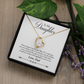 To  My Daughter -  Love Dad Forever Love Necklace