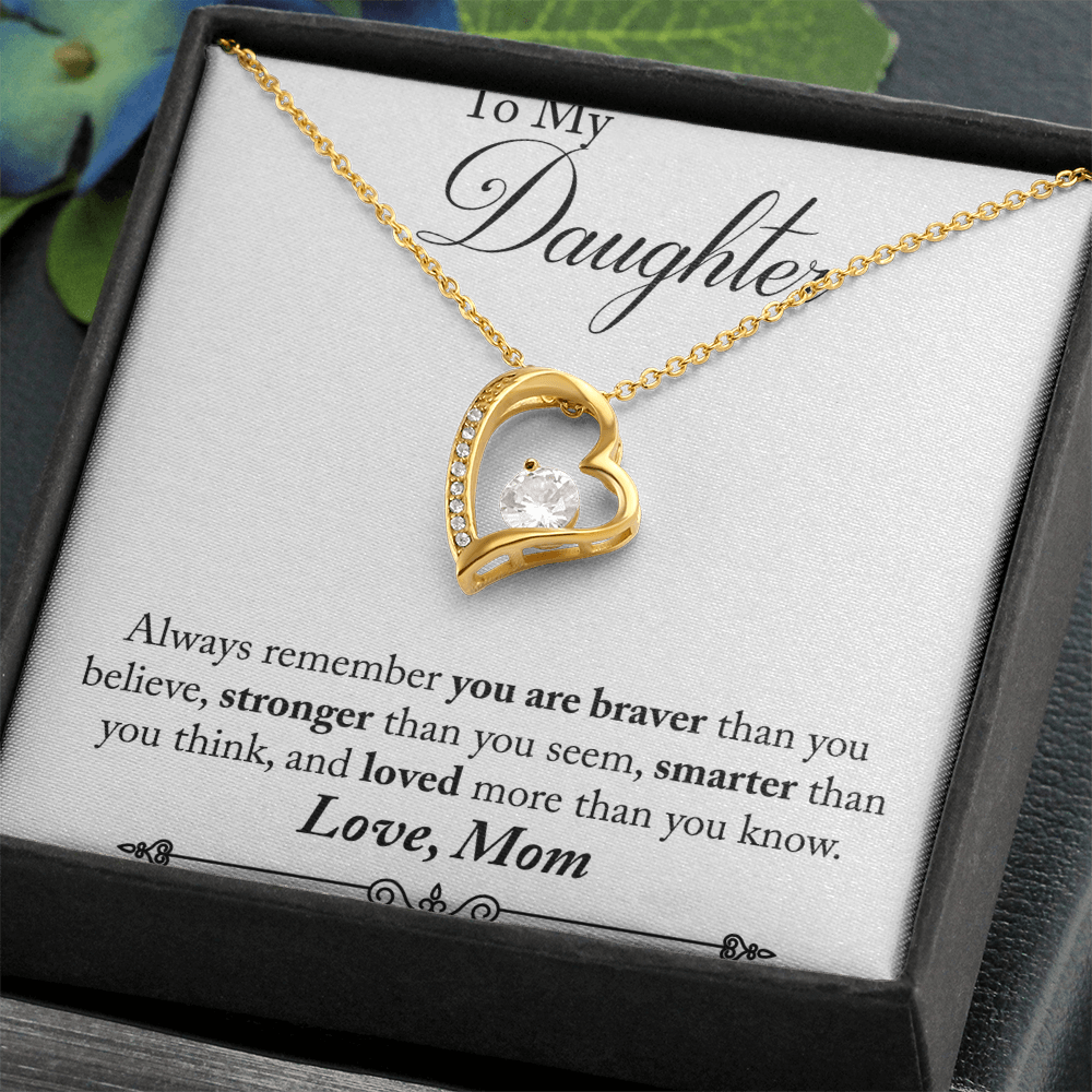To My Daughter - Forever Love Necklace - Love Mom