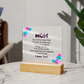 Mom for all the times plaque