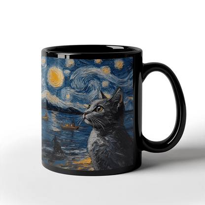 Cat Lovers Black Coffee Mug