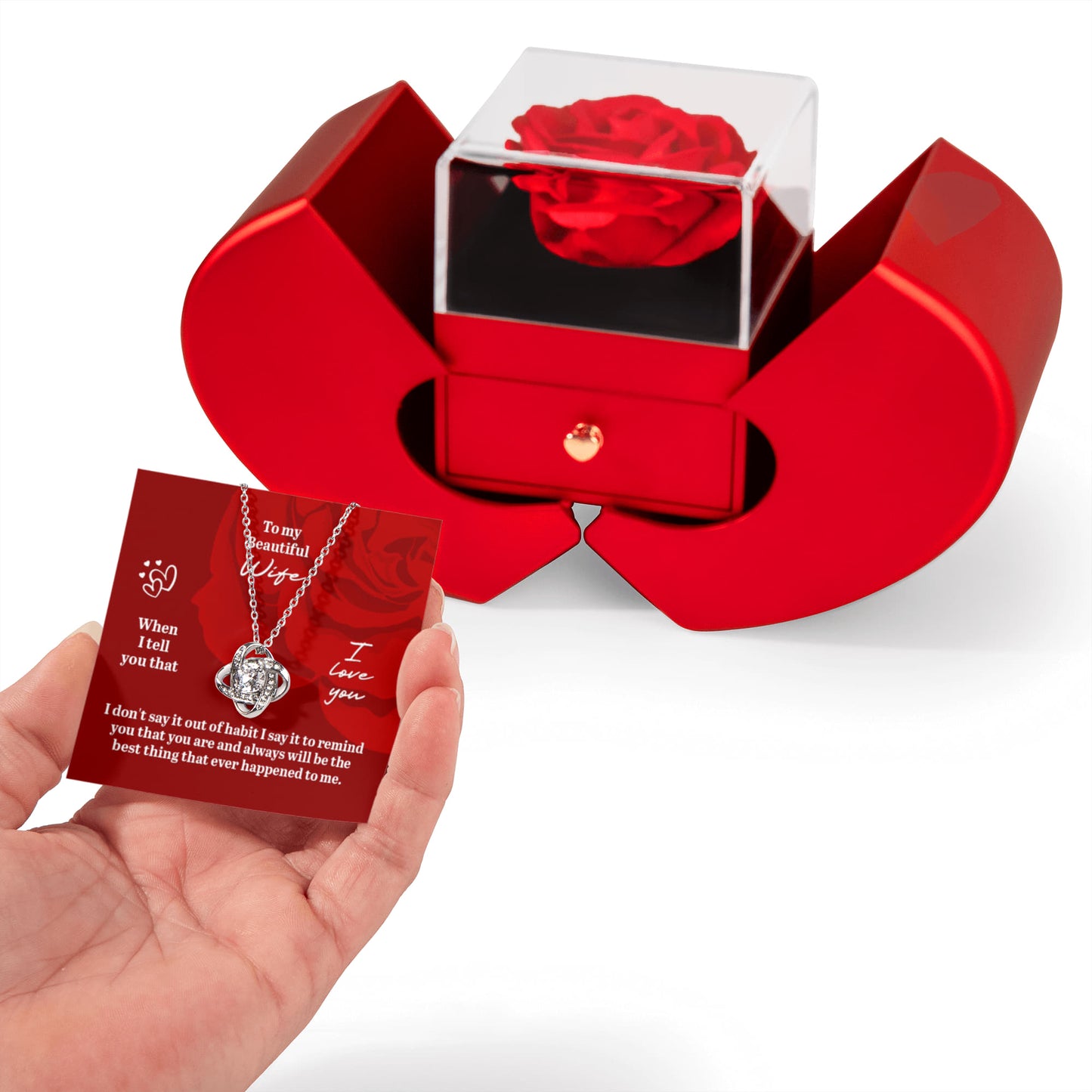To my Beautiful Wife When I tell you that Love Knot Necklace