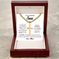 To My Handsome Son Artisan Cross with Cuban Link