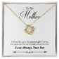 To My Mother Love Always Your Son Love Knot Necklace.