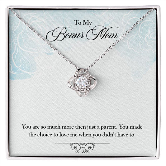 To My Bonus Mom Love Knot Necklace