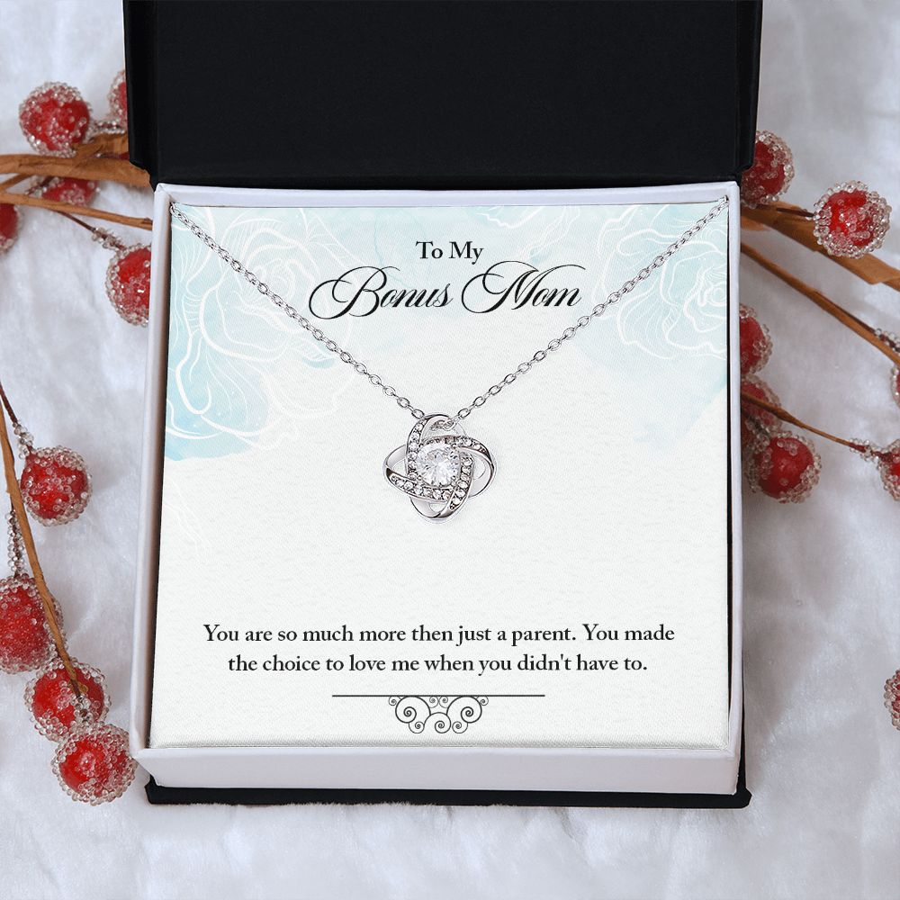 To My Bonus Mom Love Knot Necklace