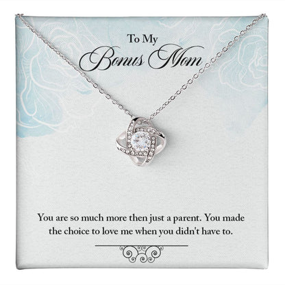 To My Bonus Mom Love Knot Necklace