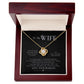 To My WIFE I Promise Love Knot Necklace