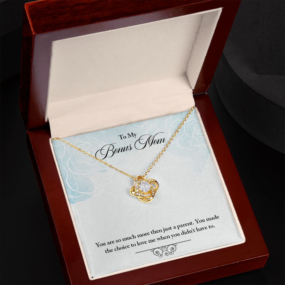 To My Bonus Mom Love Knot Necklace