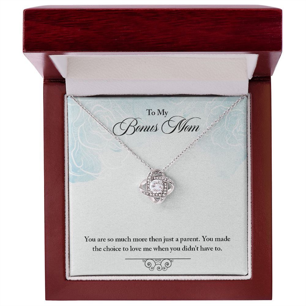 To My Bonus Mom Love Knot Necklace