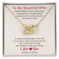 To My Beautiful Wife Forever & Always Interlocking Hearts Necklace