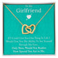 To My Girlfriend If I Could  Interlocking Hearts necklace