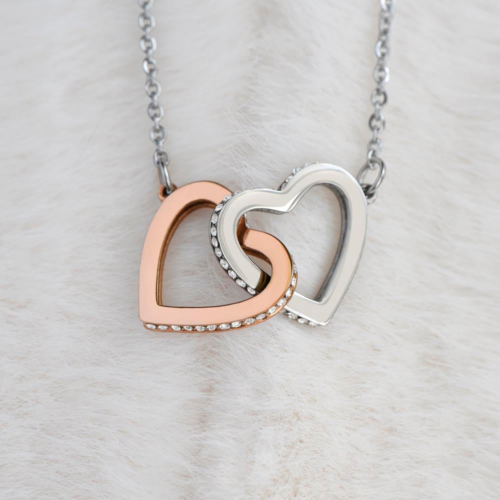 To My Gorgeous WIFE Two Heart Necklace