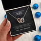 To My Gorgeous WIFE Two Heart Necklace