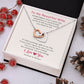 To My Beautiful Wife Forever & Always Interlocking Hearts Necklace