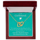 To My Girlfriend If I Could  Interlocking Hearts necklace