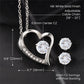 To My Girlfriend If I Could  Forever Love Necklace and Cubic Zirconia Earring Set