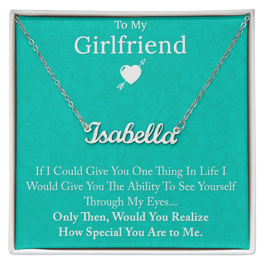 To My Girlfriend Personalized Name Necklace