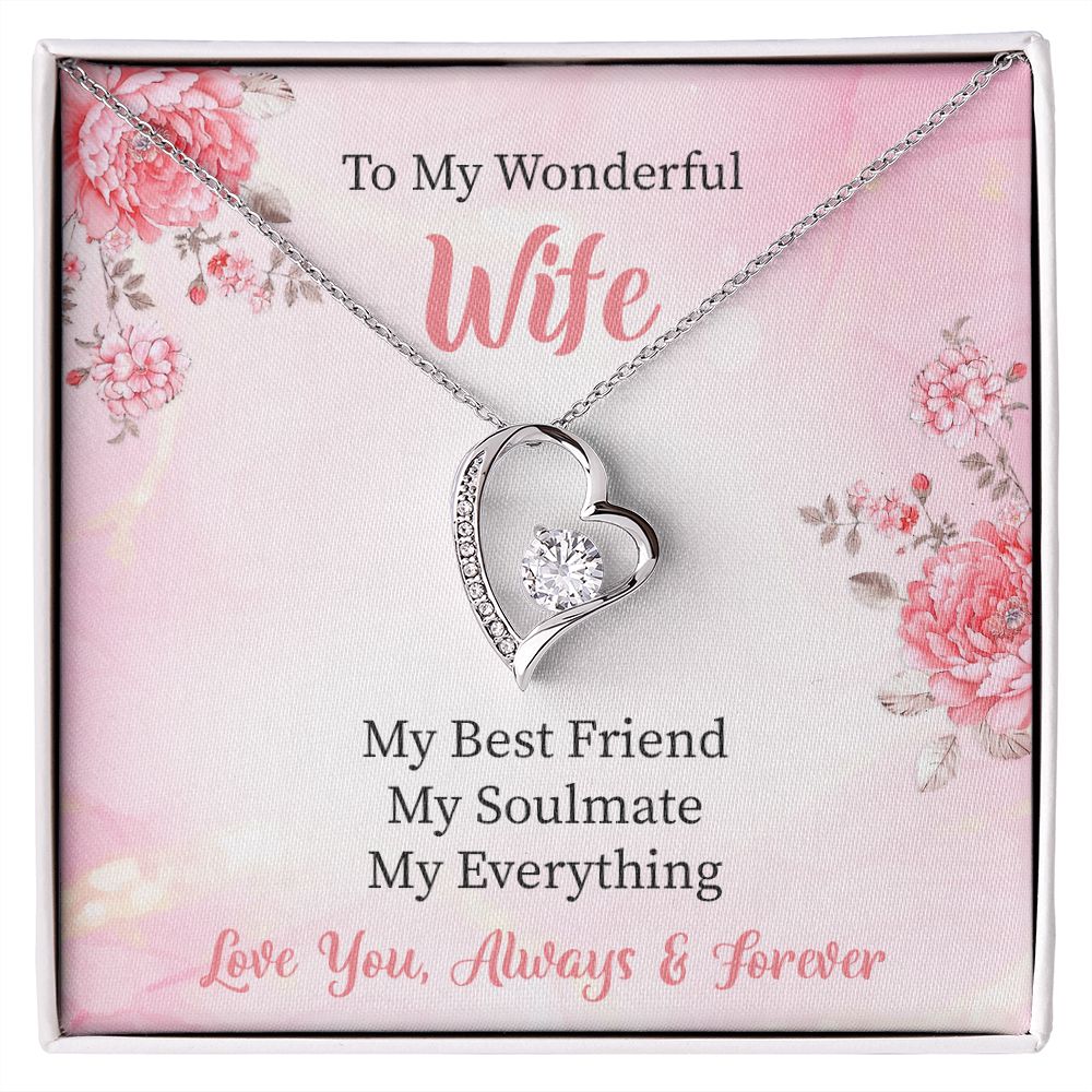 To My Wife My Soulmate Forever Love Necklace