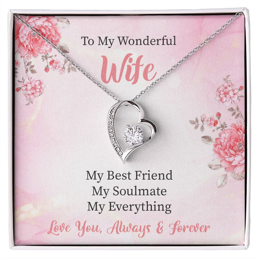 To My Wife My Soulmate Forever Love Necklace