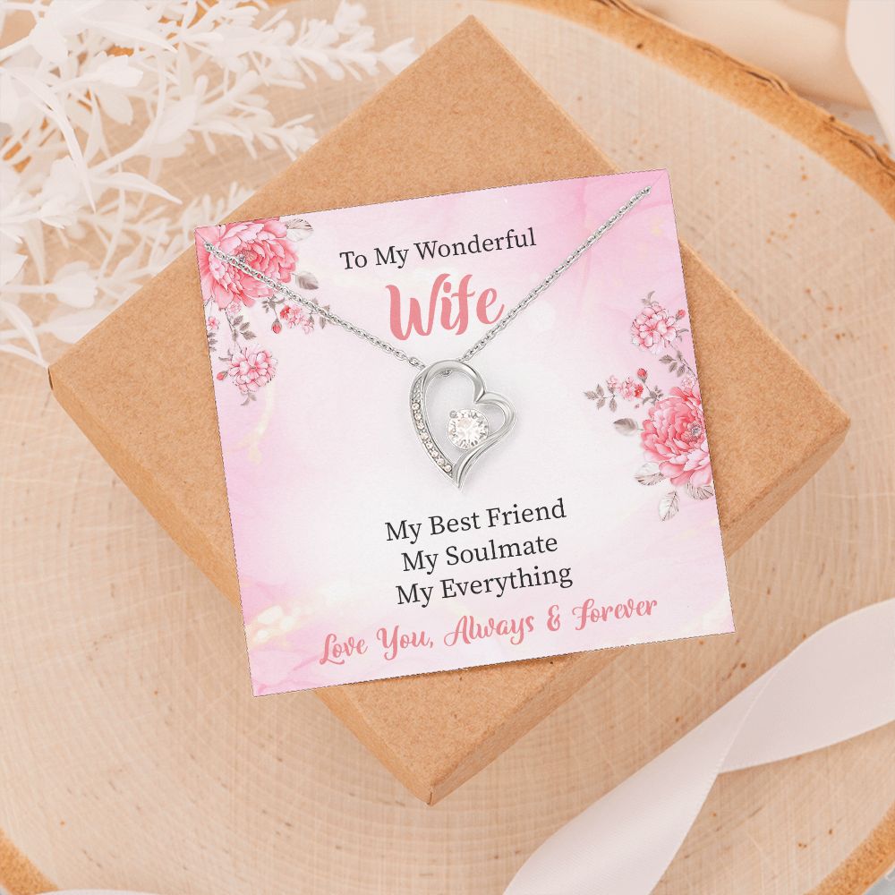 To My Wife My Soulmate Forever Love Necklace