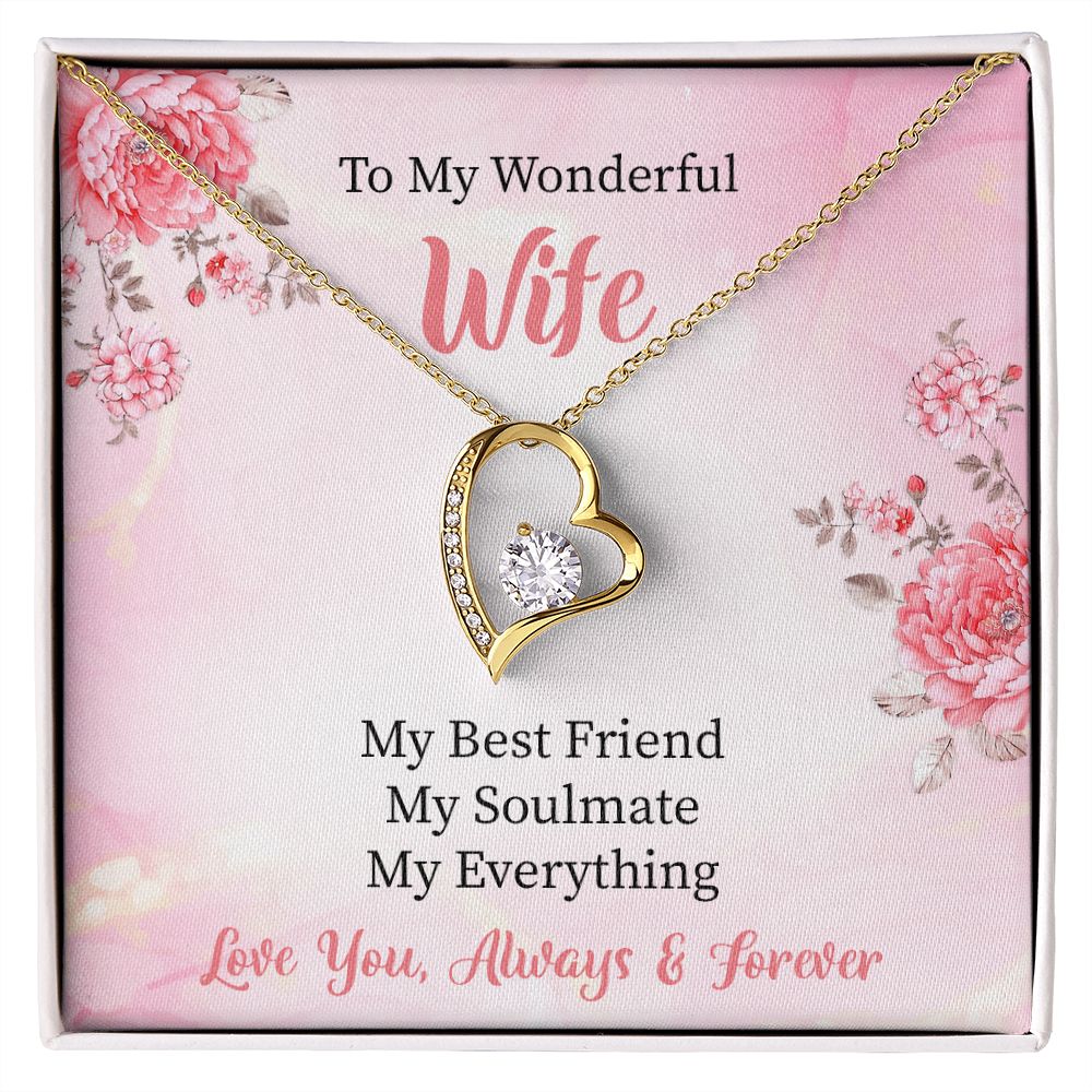 To My Wife My Soulmate Forever Love Necklace